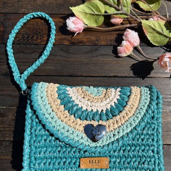 ELLE Raffia Crochet Clutch - Picture 4 of 15